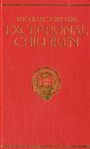 Cover of: The Directory for Exceptional Children by 