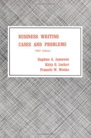 Cover of: Business Writing Cases and Problems, 1987 Edition