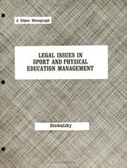 Cover of: Legal Issues in Sport and Physical Education Management | John N. Drowatzky