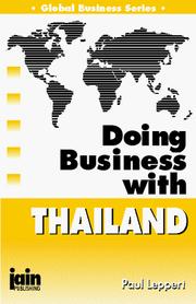 Cover of: Doing business with Thailand by Paul A. Leppert