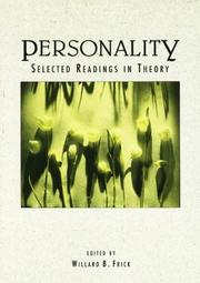 Cover of: Personality: Selected Readings in Theory