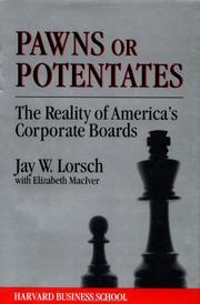 Cover of: Pawns or potentates: the reality of America's corporate boards