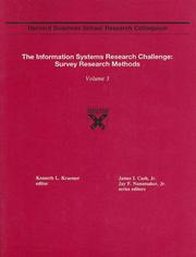 Cover of: The Information Systems Research Challenge: Survey Research Methods (Harvard Business School Research Colloquium//Harvard Business School Research Colloquium)