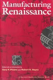 Cover of: Manufacturing renaissance