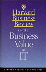 Harvard Business Review On The Business Value Of IT. | Open Library