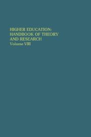 Cover of: Higher Education: Handbook of Theory and Research, Volume XII