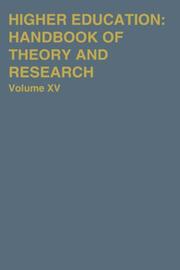Cover of: Higher Education: Handbook of Theory and Research: Volume XV (Higher Education: Handbook of Theory and Research)
