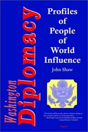 Cover of: Washington diplomacy: profiles of people of world influence