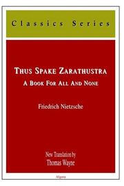 Cover of: Thus spake Zarathustra by Friedrich Nietzsche