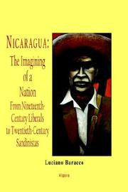 Cover of: Nicaragua - the Imagining of a Nation - from Nineteenth-century Liberals to Twentieth-century Sandinistas: A History of Nationalist Politics in Nicaragua ... Century Liberals to 20th Century Sandinistas