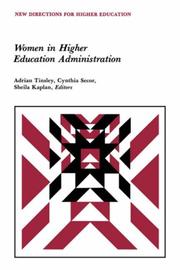 Cover of: Women in higher education administration