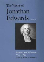 Cover of: Sermons and discourses, 1743-1758 by Jonathan Edwards