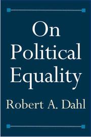 Cover of: On Political Equality by Robert Alan Dahl