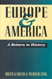 Cover of: Europe and America: a return to history