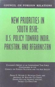 Cover of: New priorities in South Asia by Frank Wisner, Marshall M. Bouton, Dennis Kux