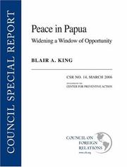 Cover of: Peace in Papua | Blair A. King