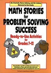 Cover of: Math Stories for Problem Solving Success: Ready-To-Use Activities for Grades 7-12