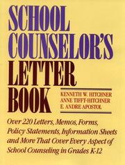 Cover of: School counselor's letter book