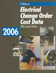 Cover of: Electrical Change Order Cost Data (Means Electrical Change Order Cost Data)