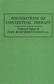 Cover of: Foundations of contextual therapy