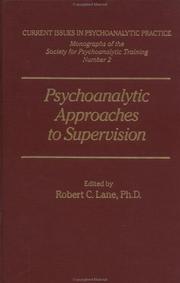 Cover of: Psychoanalytic approaches to supervision