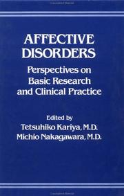 Cover of: Affective disorders by edited by Tetsuhiko Kariya and Michio Nakagawara.