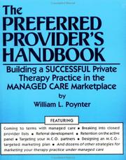 Cover of: preferred provider's handbook: building a successful private therapy practice in the managed care marketplace