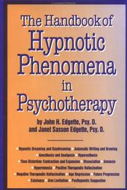 Cover of: The handbook of hypnotic phenomena in psychotherapy