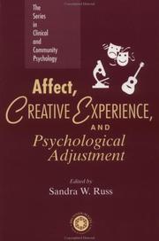 Cover of: Affect, Creative Experience, And Psychological Adjustment (The Series in Clinical and Community Psychology)