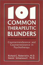 Cover of: 101 Common Therapeutic Blunders