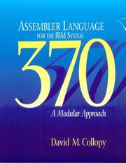 Cover of: Assembler language for the IBM system 370: a modular approach