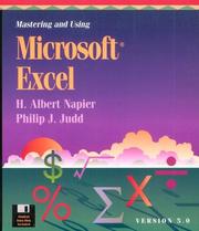 Cover of: Mastering and using Microsoft Excel, version 5.0