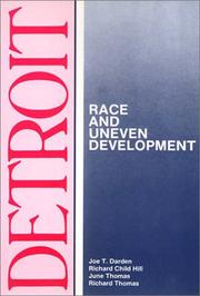 Cover of: Detroit, race and uneven development