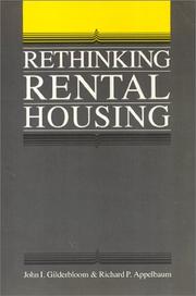 Cover of: Rethinking rental housing by John Ingram Gilderbloom