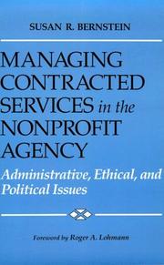 Cover of: Managing contracted services in the nonprofit agency by Susan R. Bernstein