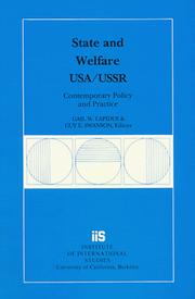 Cover of: State and welfare, USA/USSR: contemporary policy and practice