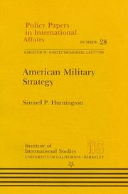 Cover of: American military strategy