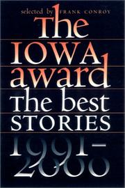 Cover of: The Iowa Award: the best stories, 1991-2000