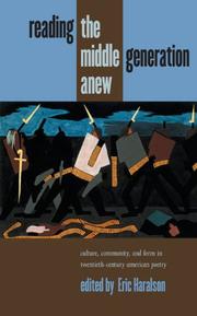 Cover of: Reading the Middle Generation Anew by Eric Haralson