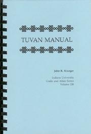 Cover of: Tuvan manual by John Richard Krueger