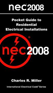 Cover of: National Electrical Code  2008 Pocket Guide to Residential Electrical Installations (National Electrical Code (Nec) Pocket Guide Volume 1 Residential)