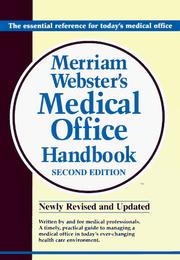 Cover of: Merriam-Webster Medical Office Handbook by Thomson Delmar Learning