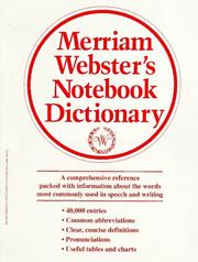 Cover of: Merriam-Webster's Notebook Dictionary
