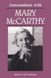 Cover of: Conversations with Mary McCarthy by edited by Carol Gelderman.