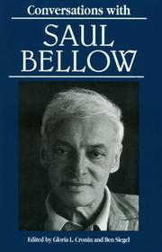 Cover of: Conversations with Saul Bellow by Saul Bellow