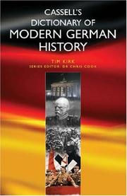 Cover of: Cassell's dictionary of modern German history