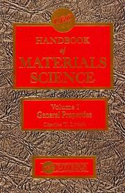 Cover of: Handbook of Materials Science, Volume I: General Properties