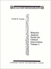 Cover of: Behavior Analysis Forms for Clinical Intervention, Vol. 2