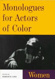Cover of: Monologues for Actors of Color by Roberta Uno