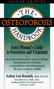 Cover of: The osteoporosis handbook: every woman's guide to prevention and treatment